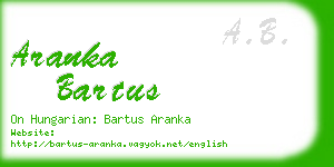 aranka bartus business card